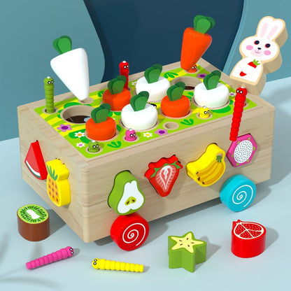 Wooden Shape Sorter Toy For Toddlers - Farm Orchard Intelligence Car - CJYZ231300905EV