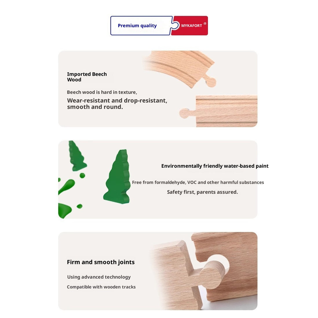 Wooden Track Train With Storage Box Toys