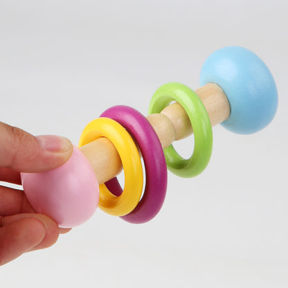 Developmental Toys: Educational Wooden Rattles for Babies