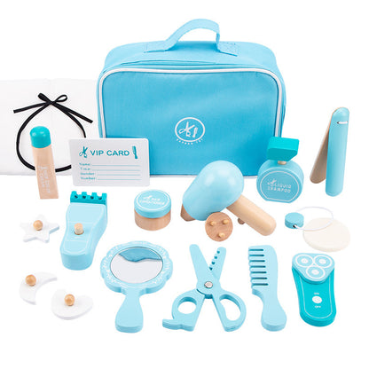 Wooden Makeup Toy Set For Girls - TL Haircut Bag - CJJT223806108HS