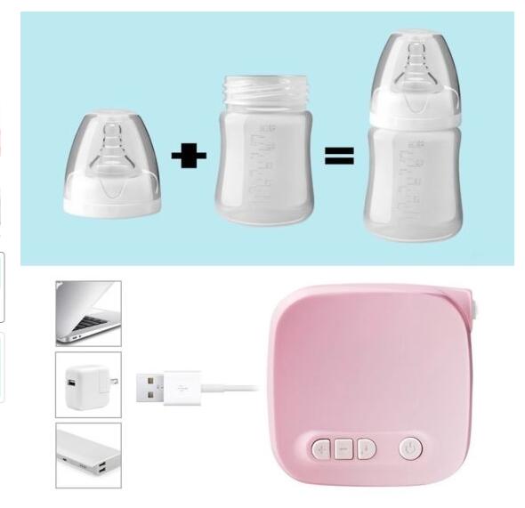 Electric Breast Milk Pump Kit Natural Suction with Feeding Bottle and USB Rechargeable - MAMTASTIC
