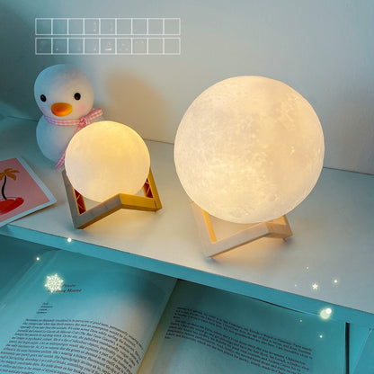 Rechargeable Moon Lamp LED Touch Night Light - MAMTASTIC