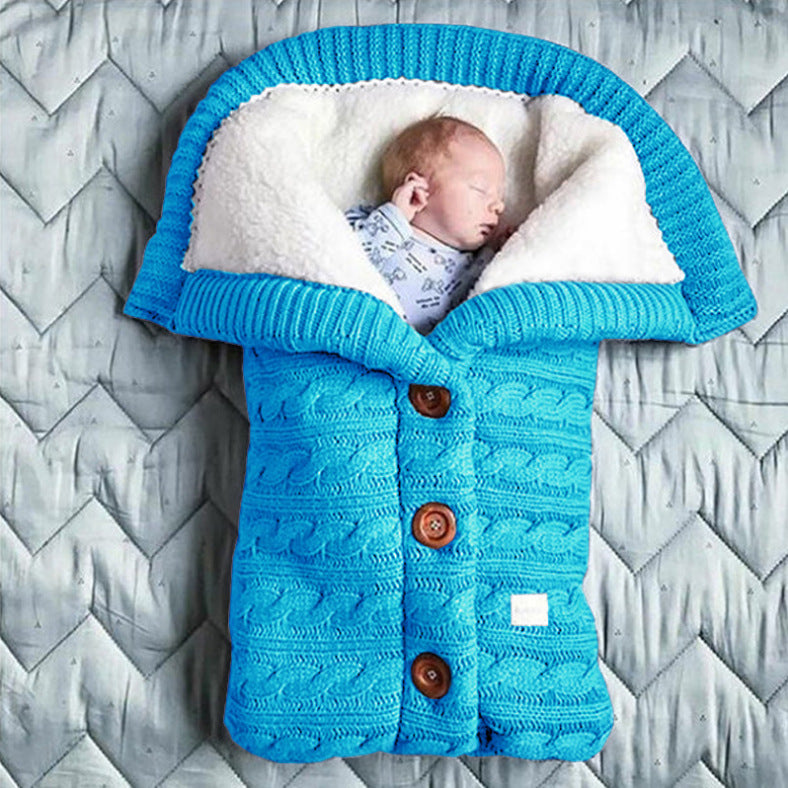 Soft Vintage Button Sweater Winter Baby Sleeping Bag - MAMTASTIC