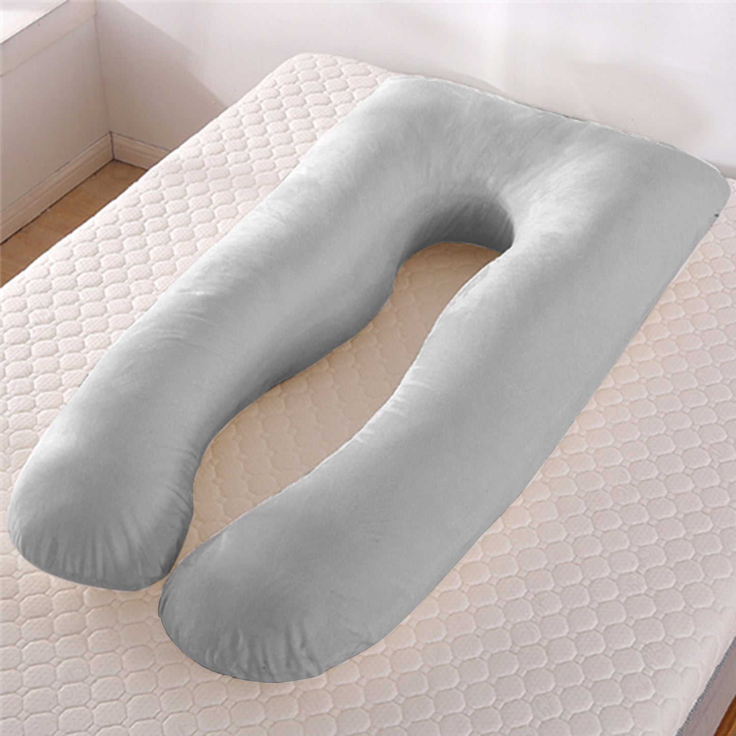 U Shape Maternity Support Pillow for Pregnant Women with Ice Silk Fabric - MAMTASTIC