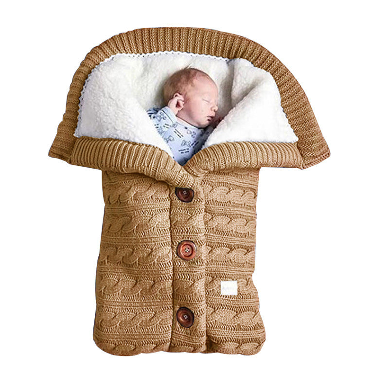 Soft Vintage Button Sweater Winter Baby Sleeping Bag - MAMTASTIC