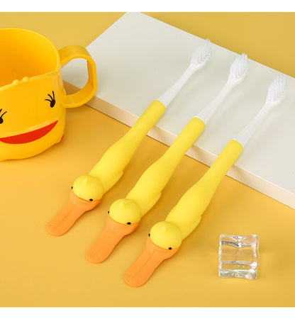 Antibacterial Baby Toothbrush (Soft, Fine Bristles) - Dinosaur / Duck - MAMTASTIC