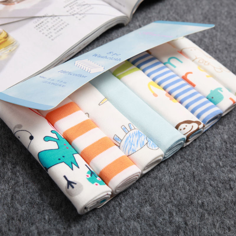 Cotton Gauze Baby Feeding Saliva Towel 8-Pack - MAMTASTIC